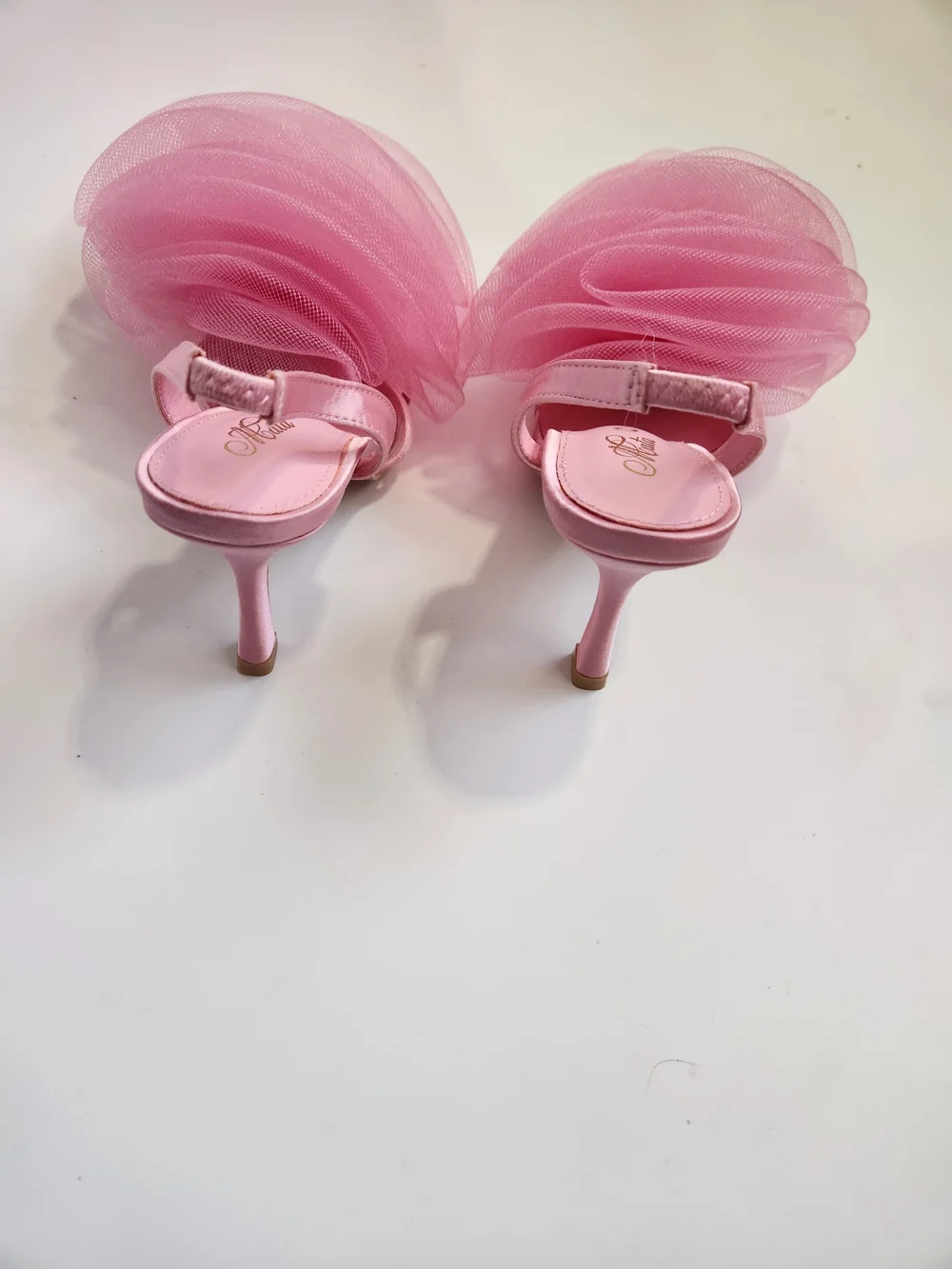Mata Shoes‎ Pink Tulle Pouf Slingback Heels Size 6